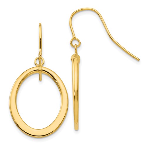 14k-polished-tapered-flat-oval-dangle-earrings-SolomonJeweler-Wichita-KS-CustomJewelry