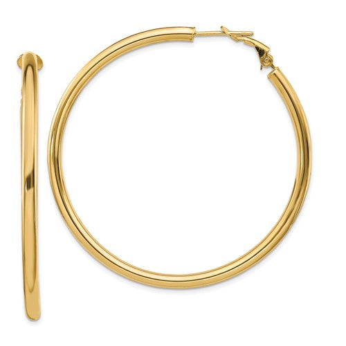 14k-3x52mm-polished-round-omega-back-hoop-earrings-SolomonJeweler-Wichita-KS-CustomJewelry