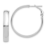 14k-white-gold-high-polished-5mm-omega-back-hoop-earrings-SolomonJeweler-Wichita-KS-CustomJewelry