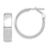 14k-white-gold-high-polished-7mm-omega-back-hoop-earrings-SolomonJeweler-Wichita-KS-CustomJewelry