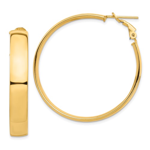 14k-high-polished-7mm-omega-back-hoop-earrings-SolomonJeweler-Wichita-KS-CustomJewelry