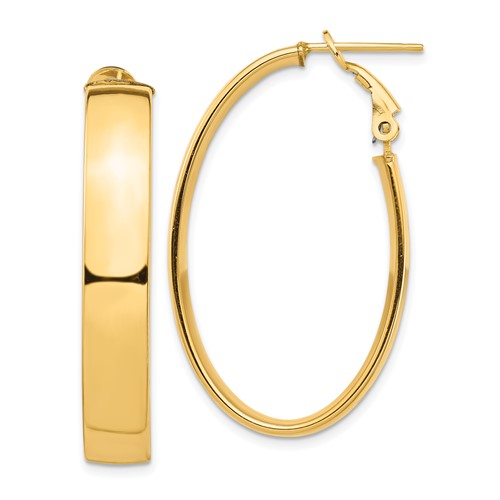 14k-high-polished-7mm-omega-back-oval-hoop-earrings-SolomonJeweler-Wichita-KS-CustomJewelry