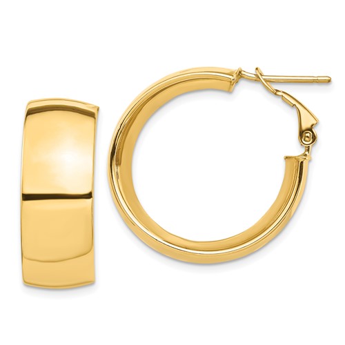 14k-high-polished-10mm-omega-back-hoop-earrings-SolomonJeweler-Wichita-KS-CustomJewelry