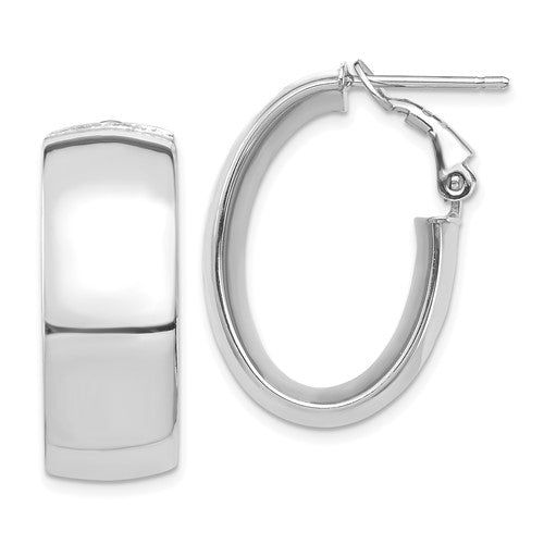 14k-white-gold-high-polished-10mm-omega-back-oval-hoop-earrings-SolomonJeweler-Wichita-KS-CustomJewelry