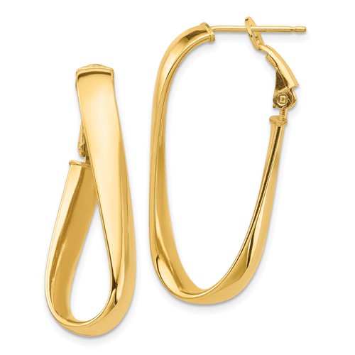 14k-high-polished-5mm-twisted-oval-omega-back-hoop-earrings-SolomonJeweler-Wichita-KS-CustomJewelry