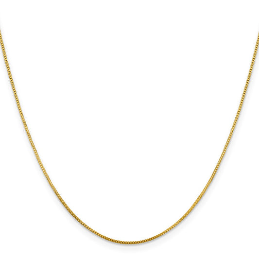 Flash Gold-plated Sterling Silver .8mm Box Chain - Solomon Jewelers