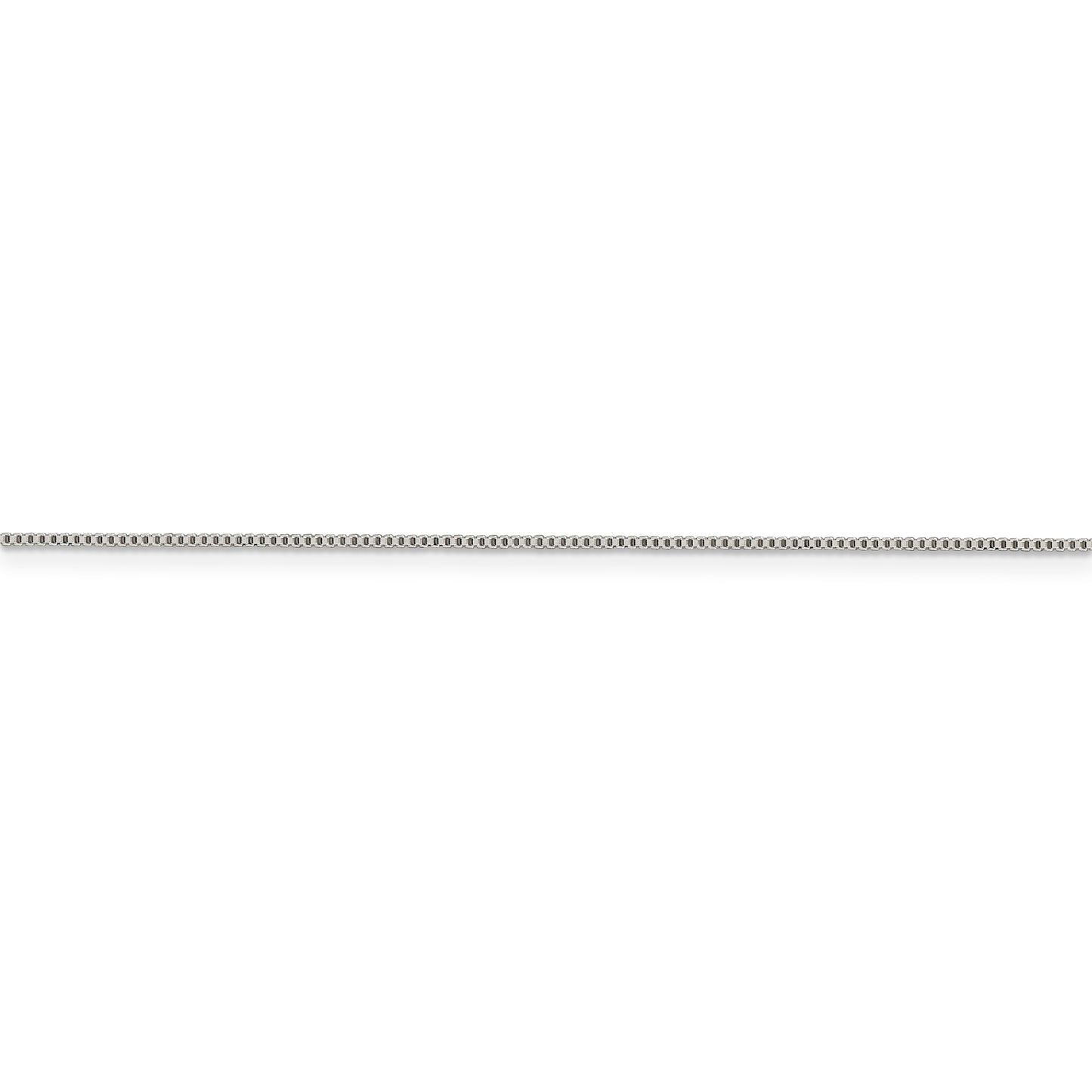 Sterling Silver Rhodium-plated .8mm Box Chain - Solomon Jewelers