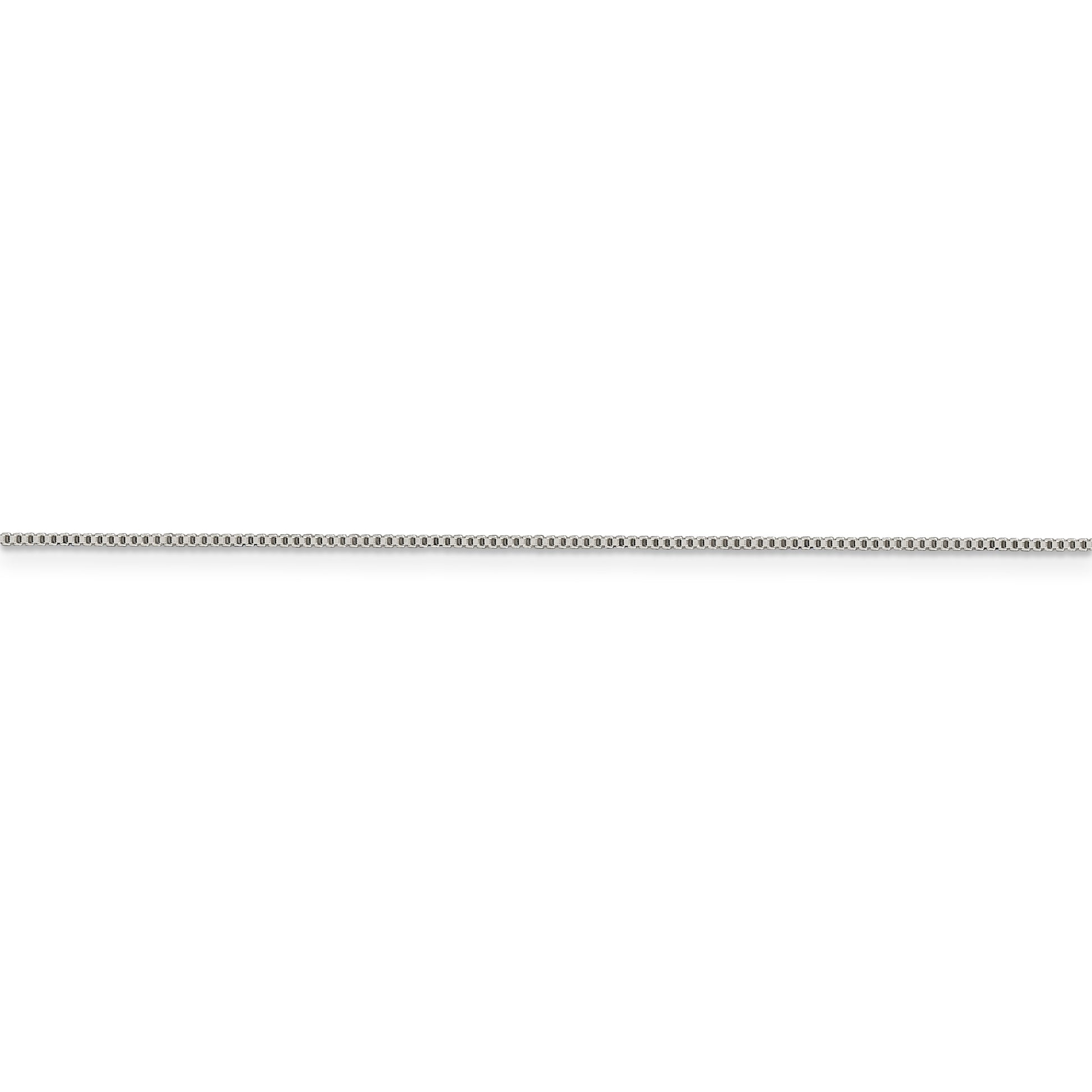 Sterling Silver Rhodium-plated .8mm Box Chain - Solomon Jewelers