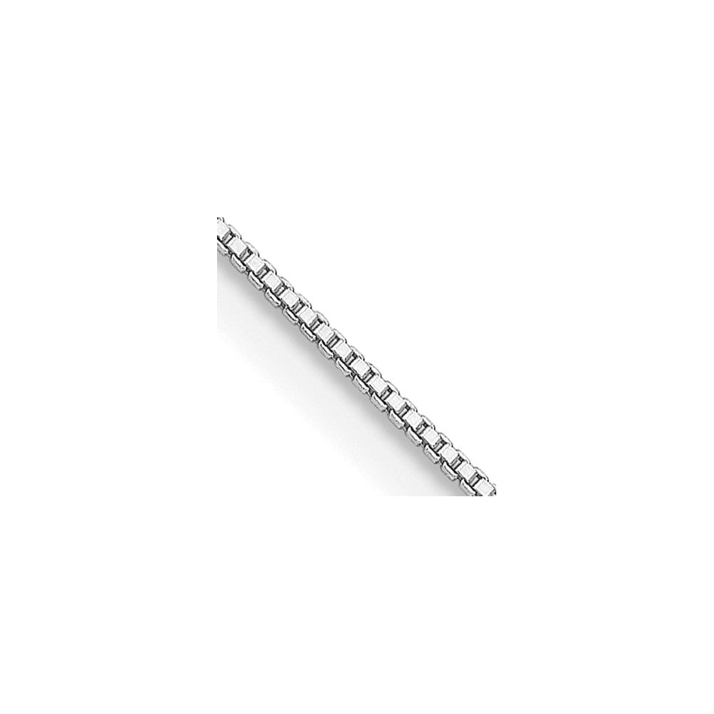 Sterling Silver Rhodium-plated .8mm Box Chain - Solomon Jewelers