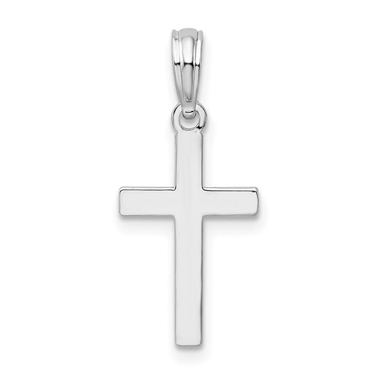 Sterling Silver Polished Cross Pendant - Solomon Jewelers
