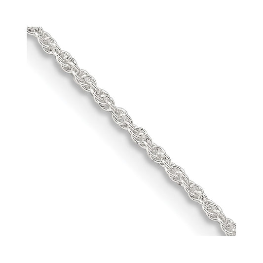 Sterling Silver 1.3mm Loose Rope Chain w/2in ext. - Solomon Jewelers