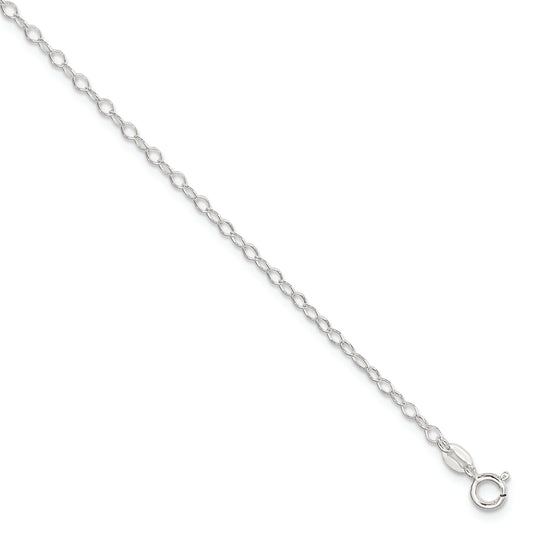 Sterling Silver 2.5 mm Fancy Anklet - Solomon Jewelers