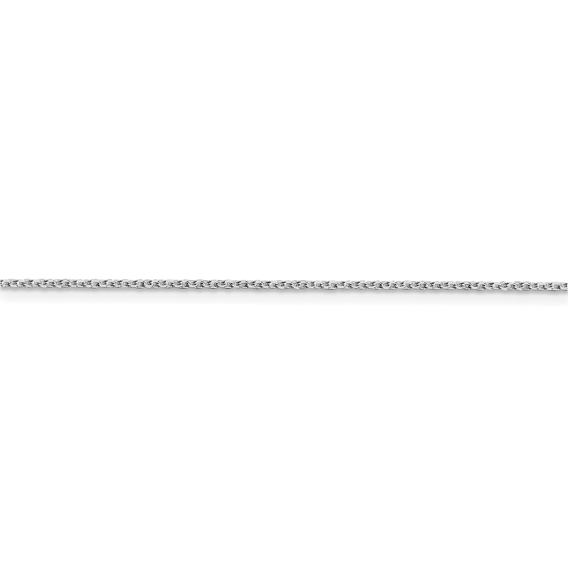 Sterling Silver Rhodium-plated 1.25mm Diamond-cut Forzantina Cable Chain - Solomon Jewelers