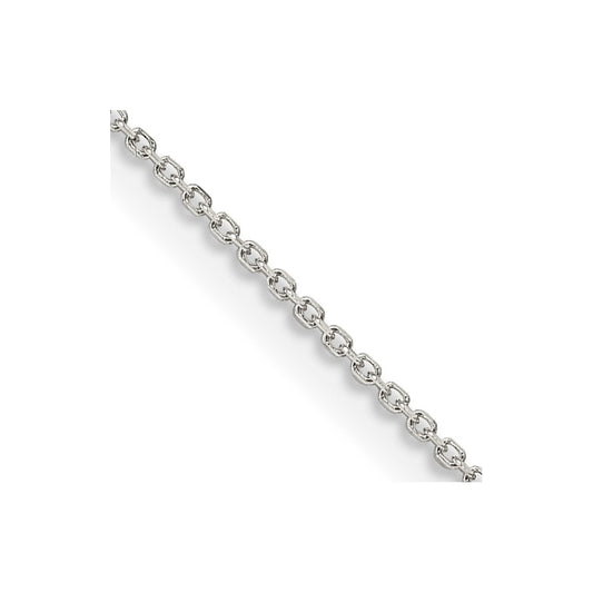 Sterling Silver 1mm 8 Sided D/C Cable Chain w/4in ext. - Solomon Jewelers