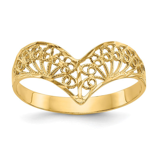 14k Diamond-Cut Filigree Ring - Solomon Jewelers
