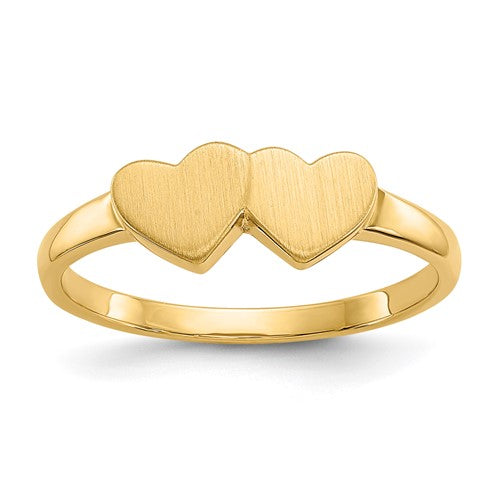 14k gold open back signet ring with 5.5x5.0mm face, showcasing a classic jewelry design by Solomon Jewelers