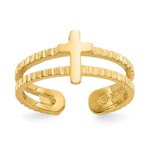 14k-cross-toe-ring-SolomonJeweler-Wichita-KS-CustomJewelry