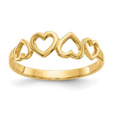 14k gold heart-shaped ring from Solomon Jewelers, showcasing a delicate and elegant jewelry ring design.