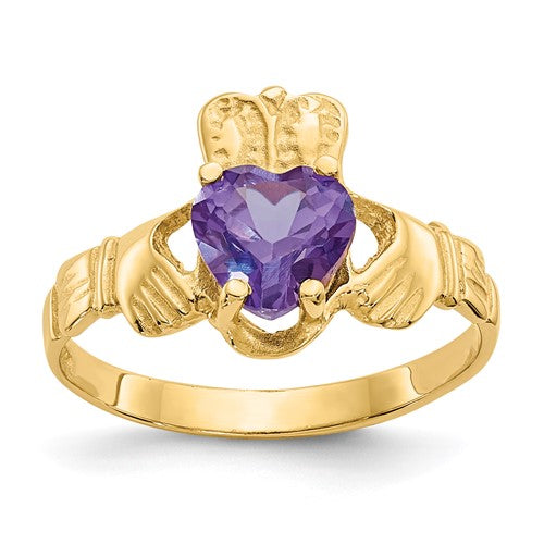 14k-june-cz-birthstone-claddagh-ring-SolomonJeweler-Wichita-KS-CustomJewelry