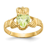 14k-august-cz-birthstone-claddagh-ring-SolomonJeweler-Wichita-KS-CustomJewelry