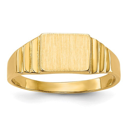 14k-rectangular-satin-baby-signet-ring-SolomonJeweler-Wichita-KS-CustomJewelry