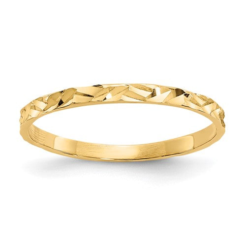 14k-diamond-cut-zig-zag-design-band-childs-ring-SolomonJeweler-Wichita-KS-CustomJewelry