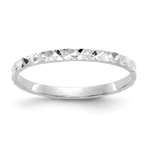 14k-white-gold-diamond-cut-design-band-childs-ring-SolomonJeweler-Wichita-KS-CustomJewelry