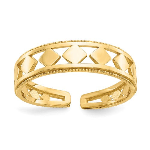 14k-diamond-shapes-toe-ring-SolomonJeweler-Wichita-KS-CustomJewelry
