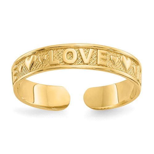 14k-polished-love-and-hearts-toe-ring-SolomonJeweler-Wichita-KS-CustomJewelry