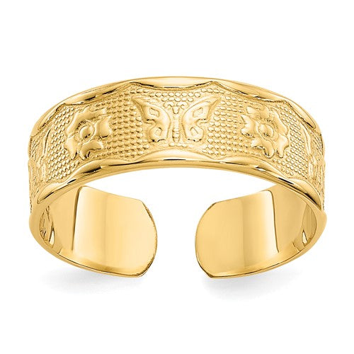 14k-flower-butterfly-toe-ring-SolomonJeweler-Wichita-KS-CustomJewelry