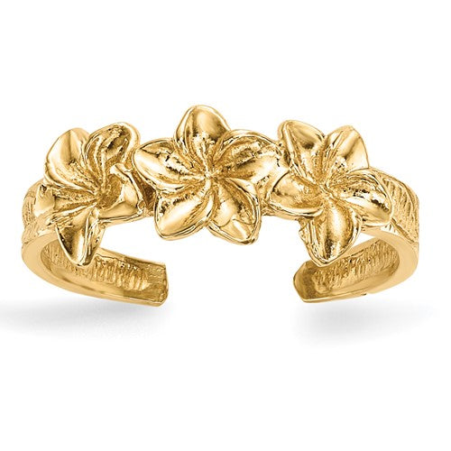 14k-polished-flowers-toe-ring-SolomonJeweler-Wichita-KS-CustomJewelry