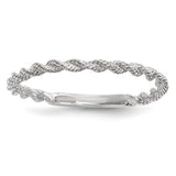 14k white gold twisted rope ring featuring polished finish, crafted by Solomon Jewelers, showcasing intricate jewelry design.