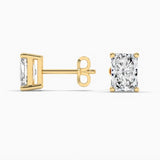 1 CT. T.W. Radiant Cut Certified Lab Diamond Solitaire Stud Earrings (VS1-E)