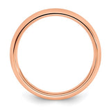 14Karat Rose Gold 3mm Standard Comfort Fit Wedding Band Size 7