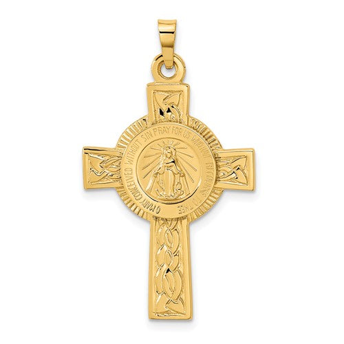 14k-cross-with-miraculous-medal-pendant-SolomonJeweler-Wichita-KS-CustomJewelry