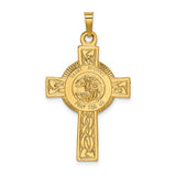 14k-cross-w-st-michael-medal-pendant-SolomonJeweler-Wichita-KS-CustomJewelry