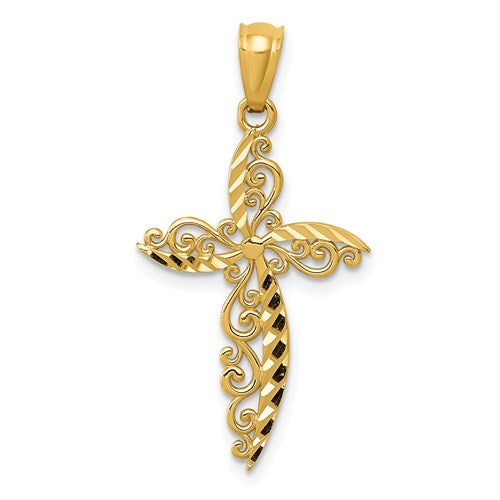 14k-scroll-design-cross-pendant-SolomonJeweler-Wichita-KS-CustomJewelry