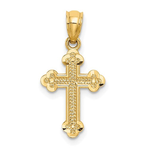 14k-small-budded-cross-charm-SolomonJeweler-Wichita-KS-CustomJewelry