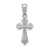 14k-white-gold-budded-cross-charm-SolomonJeweler-Wichita-KS-CustomJewelry
