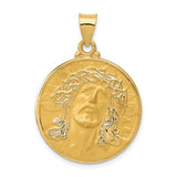14k-head-of-christ-medal-hollow-round-pendant-SolomonJeweler-Wichita-KS-CustomJewelry