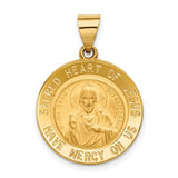14k-sacred-heart-of-jesus-medal-hollow-round-pendant-SolomonJeweler-Wichita-KS-CustomJewelry