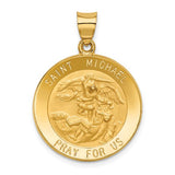 14k-saint-michael-medal-hollow-pendant-SolomonJeweler-Wichita-KS-CustomJewelry