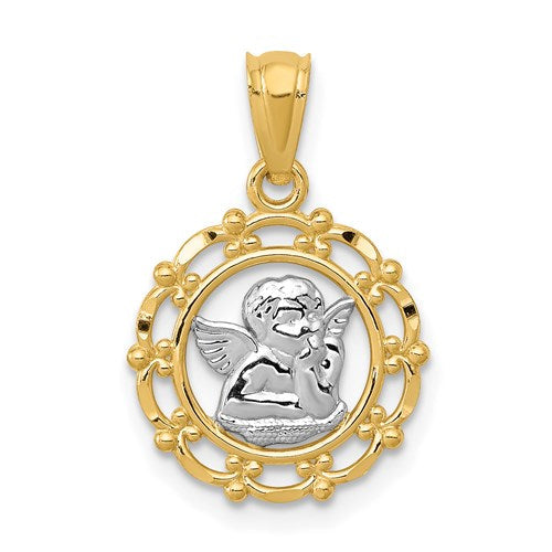 14k-w-rhodium-framed-cherub-pendant-SolomonJeweler-Wichita-KS-CustomJewelry