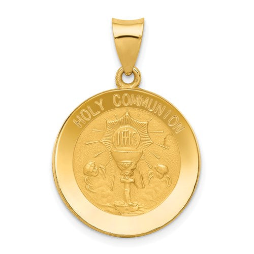 14k-holy-communion-medal-hollow-pendant-SolomonJeweler-Wichita-KS-CustomJewelry