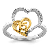 14k-two-tone-polished-diamond-quinceanera-heart-ring-SolomonJeweler-Wichita-KS-CustomJewelry