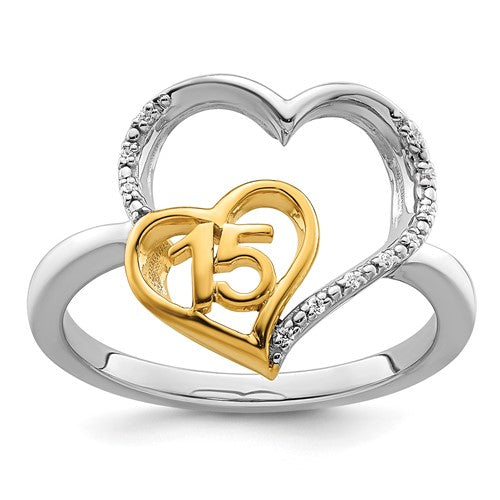 14k-two-tone-polished-diamond-quinceanera-heart-ring-SolomonJeweler-Wichita-KS-CustomJewelry