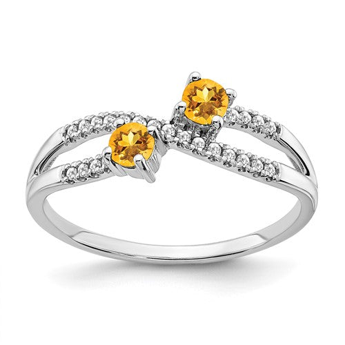 14k-white-gold-two-stone-citrine-and-diamond-ring-SolomonJeweler-Wichita-KS-CustomJewelry