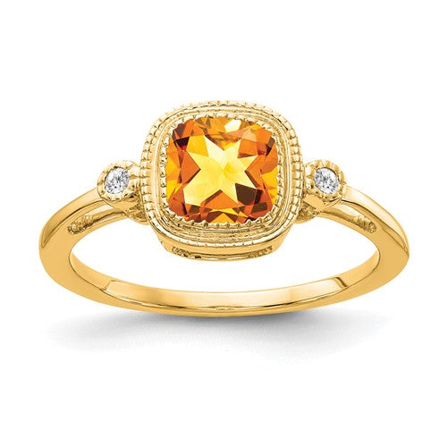 14k-cushion-citrine-and-diamond-ring-SolomonJeweler-Wichita-KS-CustomJewelry