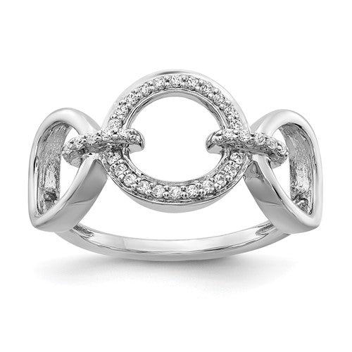 14k white gold diamond fancy circles ring, elegant jewelry with sparkling diamonds and intricate circular design.