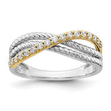 14k two-tone diamond fancy ring from Solomon Jewelers featuring intricate design and sparkling diamonds.